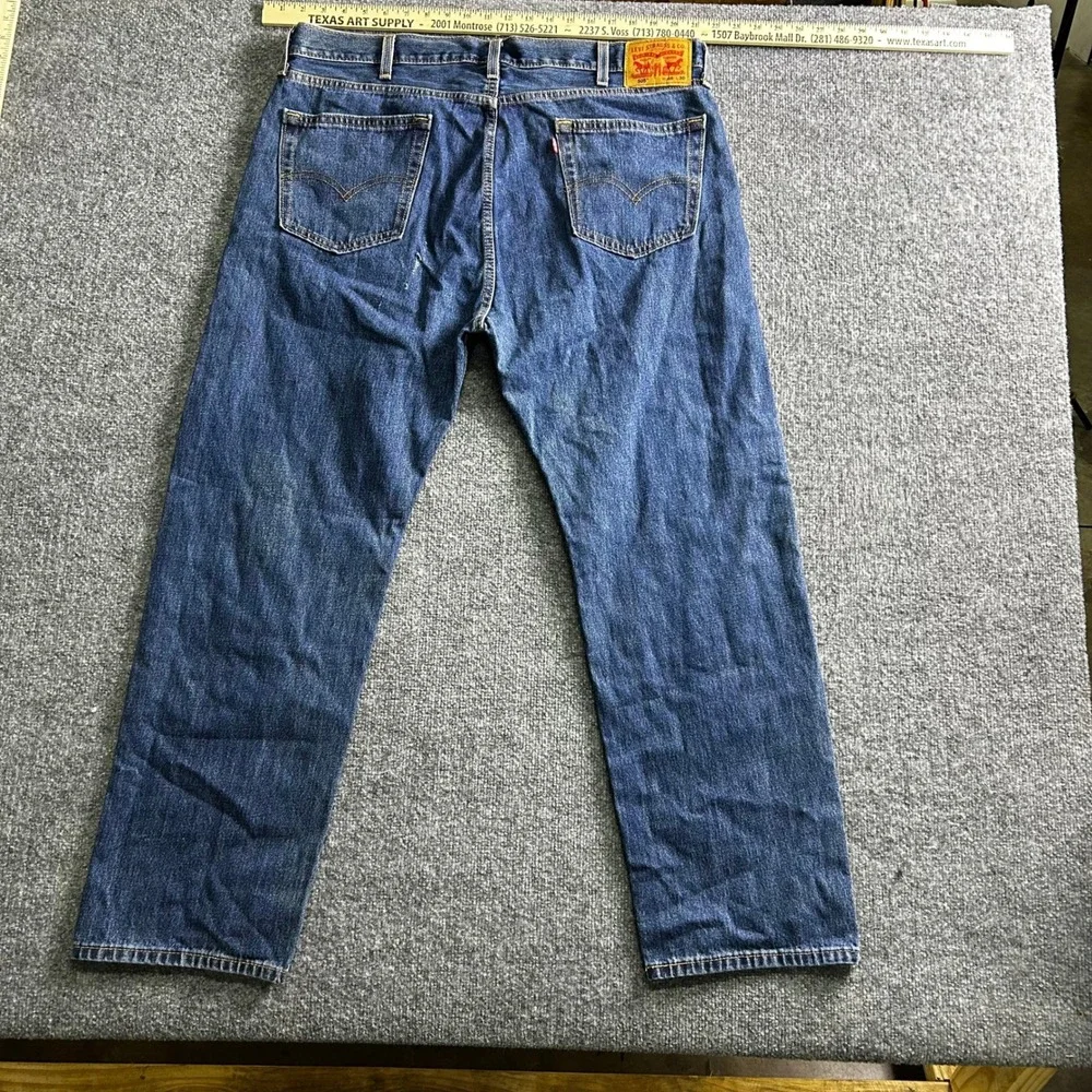 Levi's Jeans Mens Size 40x30 Blue 505 Regular Fit Straight Leg Denim Casual